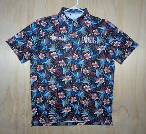 Scales Men's Medium Golf Polo Shirt Black Floral Tour Edge MGM Grand Summit